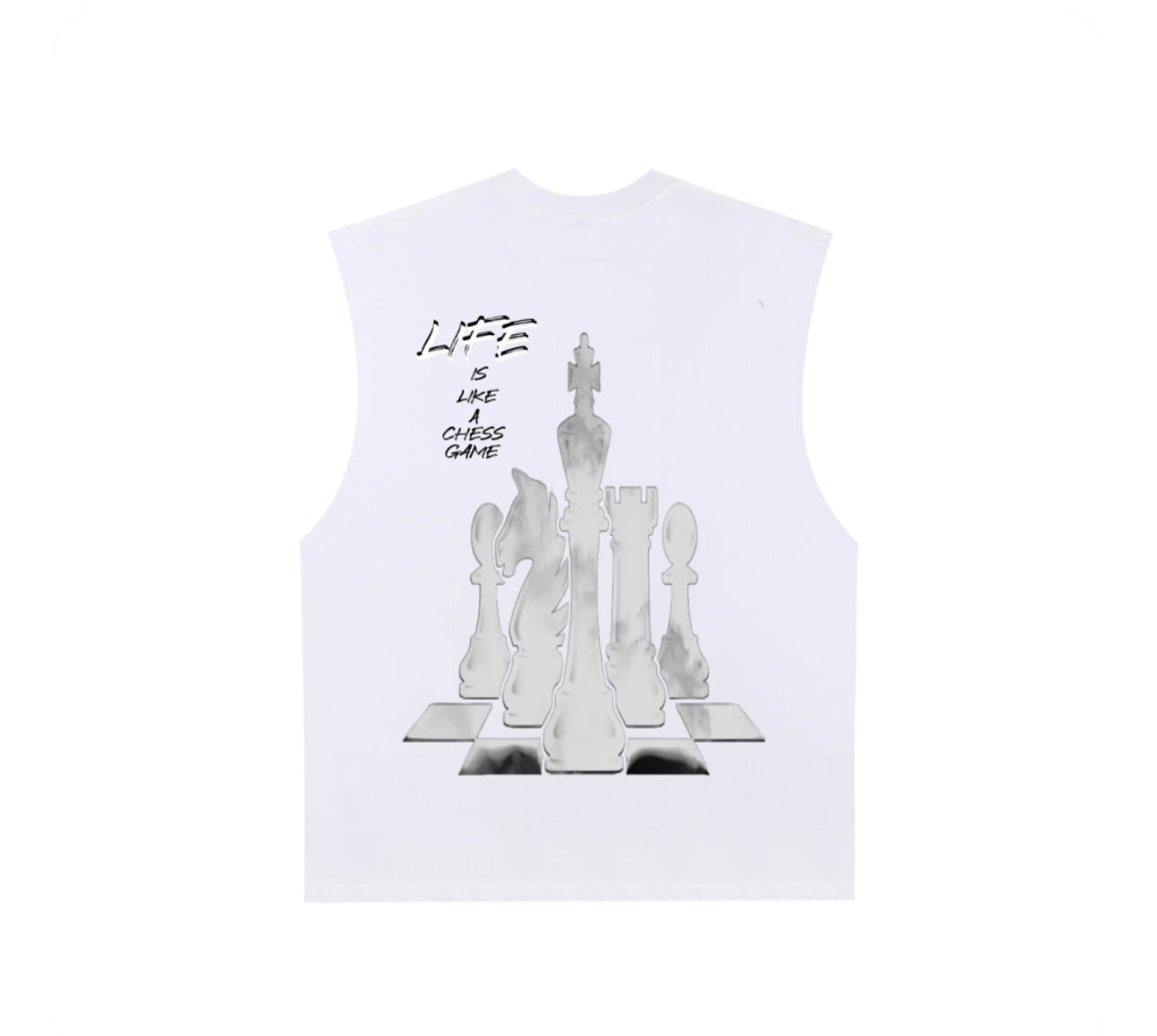 Men Raw edge tank tops