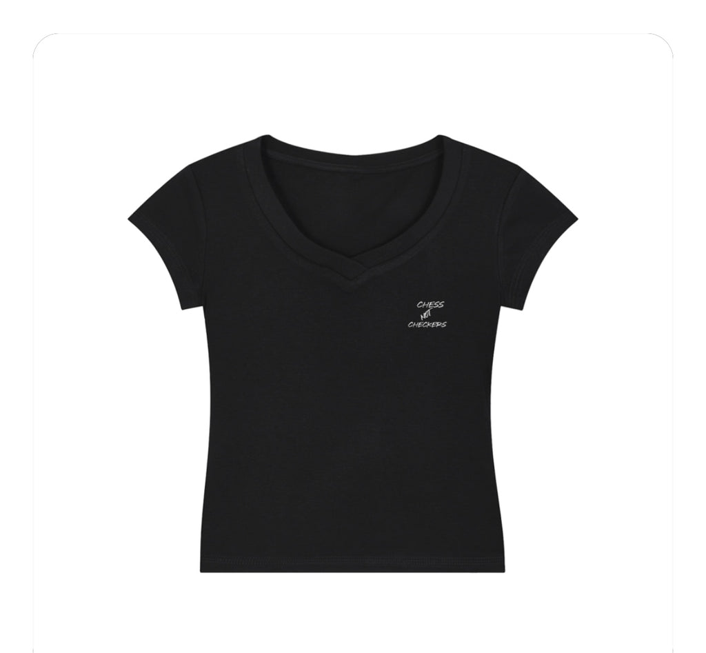Women essential V-Neck Bodycon T-shirt