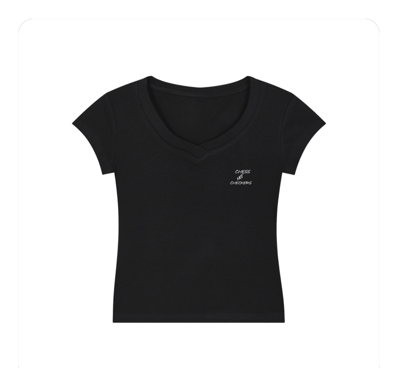 Women essential V-Neck Bodycon T-shirt