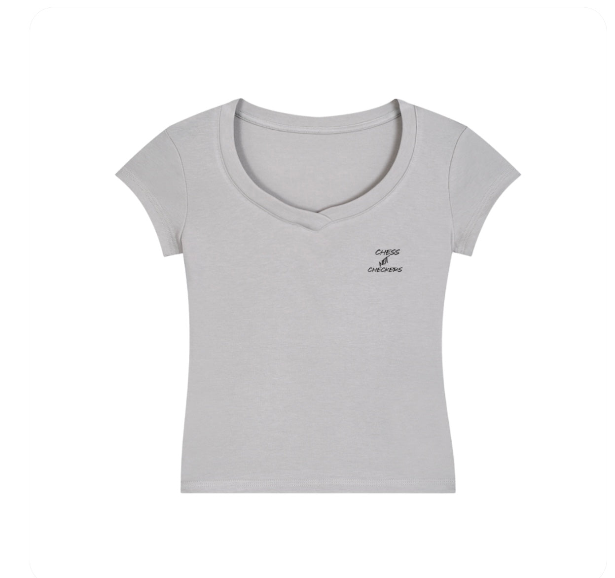 Women essential V-Neck Bodycon T-shirt