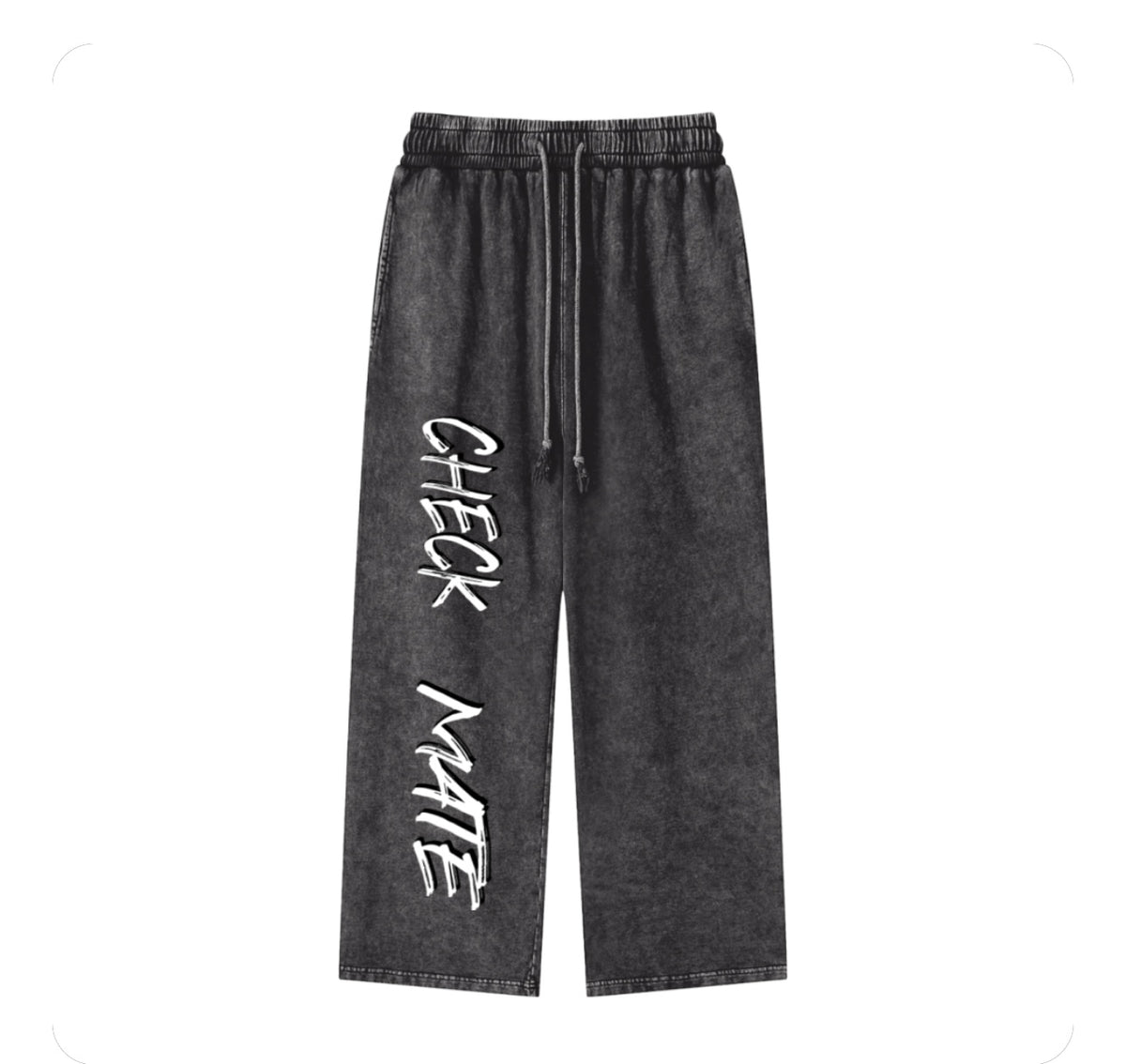 Men Acid Wash Straight Leg Pants