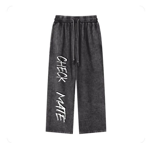 Men Acid Wash Straight Leg Pants