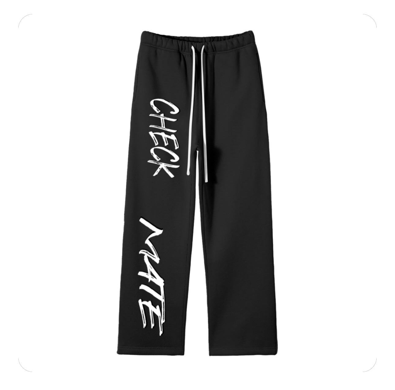 Streetwear Unisex Solid Color Fleece Straight Leg Pants