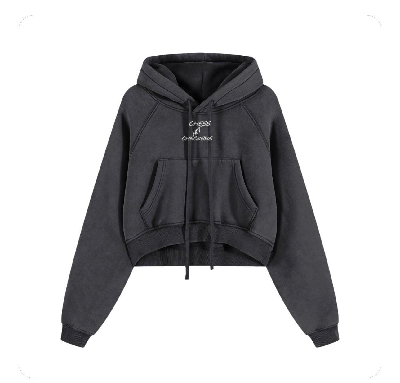 Women Washed Crop Hoodies