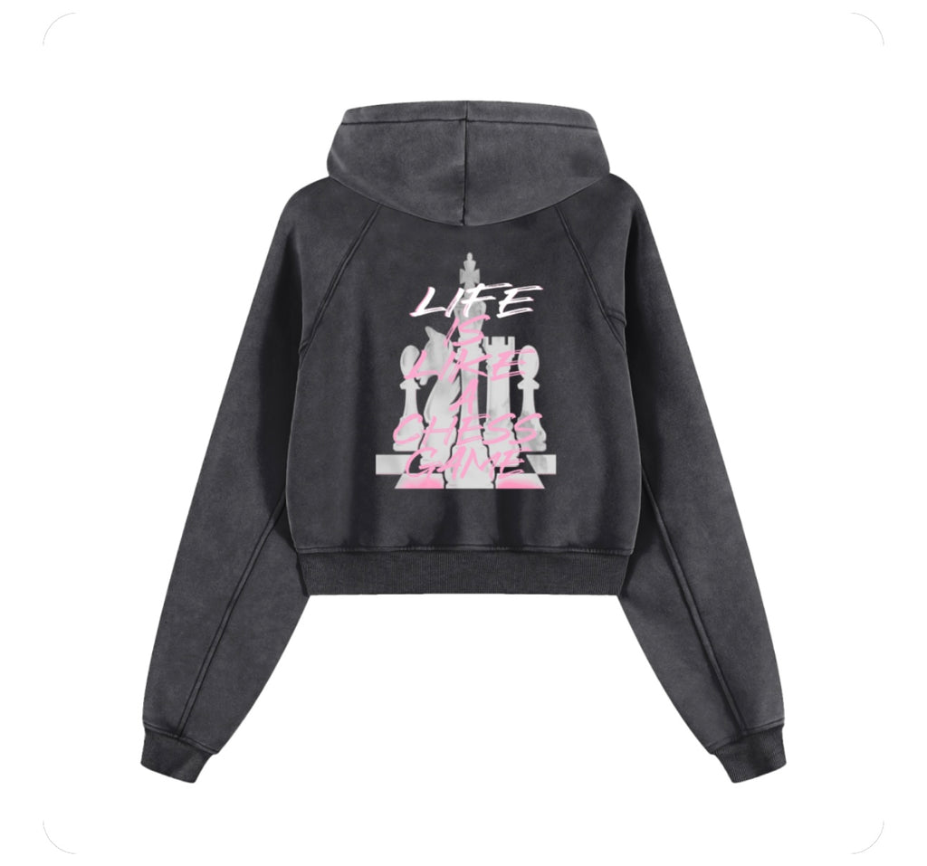 Women Washed Crop Hoodies