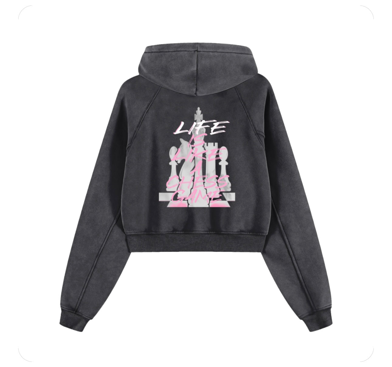 Women Washed Crop Hoodies