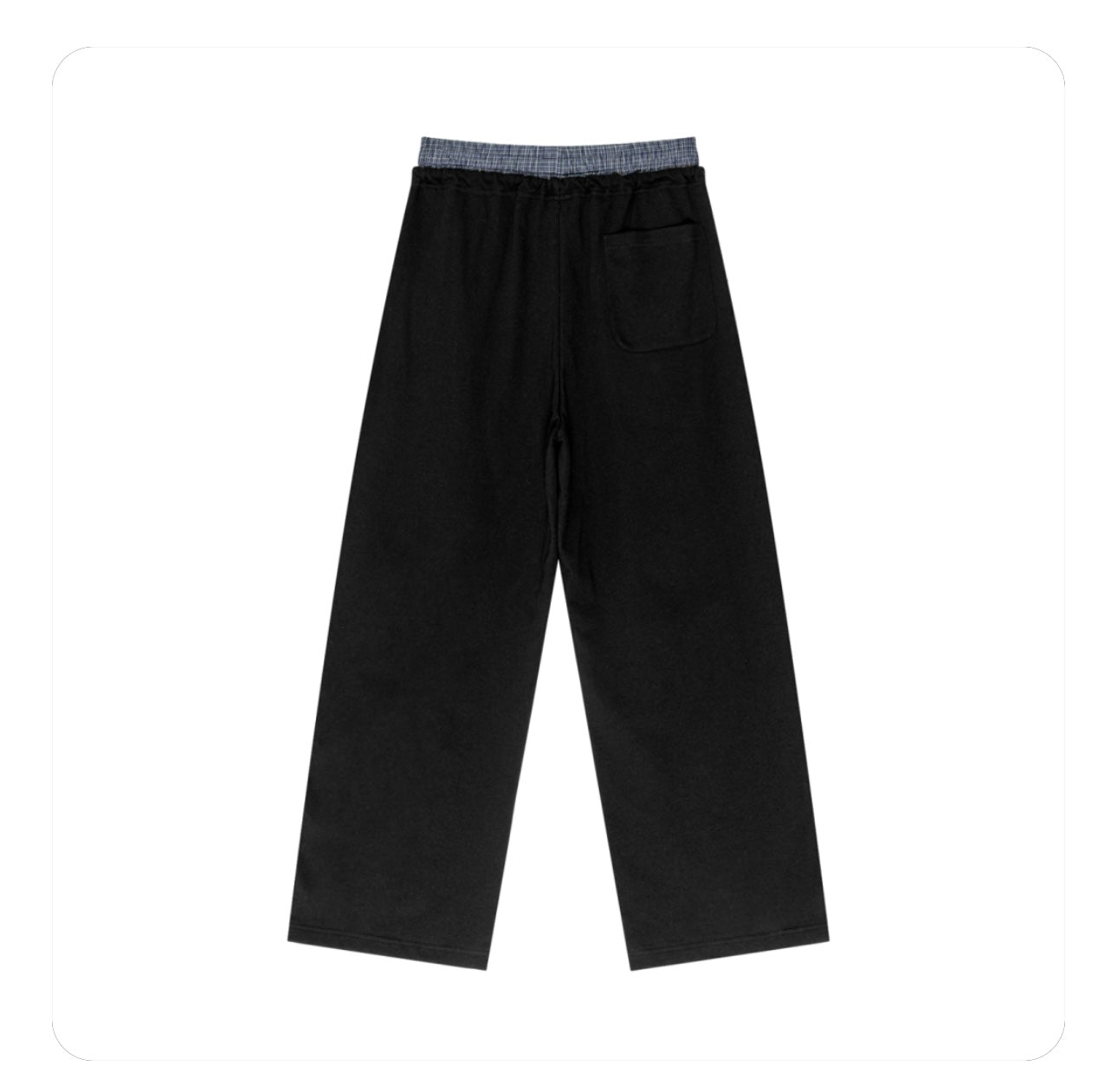 Plaid Double-Stacked Waist Pants