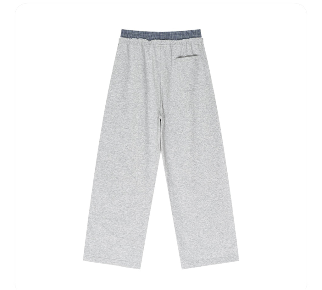 Plaid Double-Stacked Waist Pants